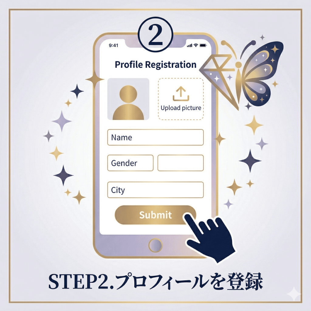 ②STEP2.プロフィールを登録